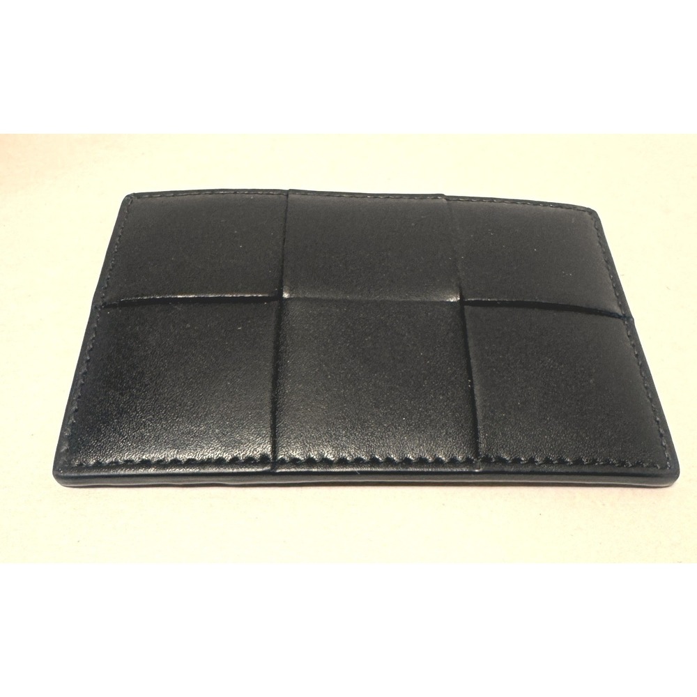 Bottega Veneta Brown Leather Intrecciato Card Holder Wallet Made in Italy